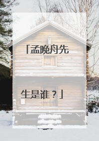 孟晚舟先生是谁?