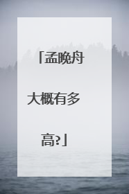 孟晚舟大概有多高?