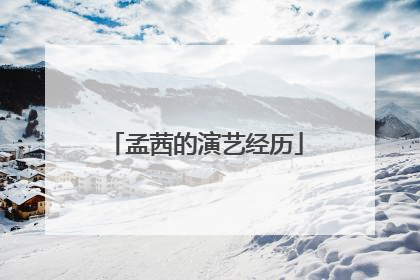 孟茜的演艺经历