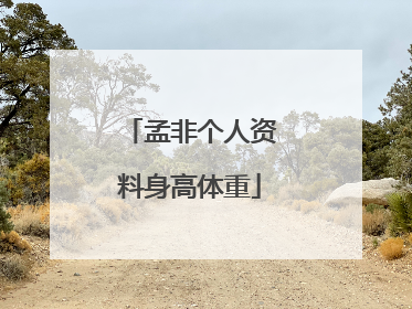 孟非个人资料身高体重