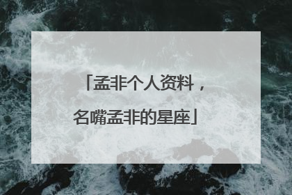 孟非个人资料，名嘴孟非的星座