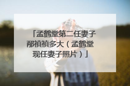 孟鹤堂第二任妻子邴禛禛多大(孟鹤堂现任妻子照片)