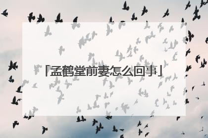 孟鹤堂前妻怎么回事