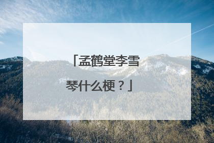 孟鹤堂李雪琴什么梗？