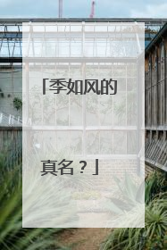 季如风的真名？