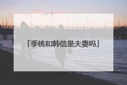 季桃和韩信是夫妻吗