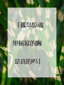 孤岛惊魂里杨幂的胸是真的吗