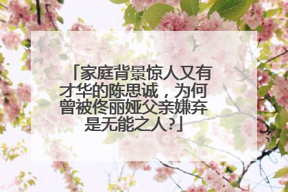 家庭背景惊人又有才华的陈思诚，为何曾被佟丽娅父亲嫌弃是无能之人?