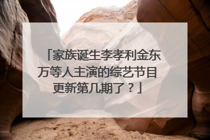 家族诞生李孝利金东万等人主演的综艺节目更新第几期了？