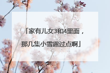 家有儿女3和4里面,那几集小雪露过点啊