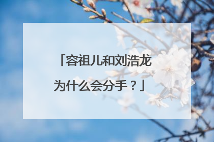 容祖儿和刘浩龙为什么会分手?