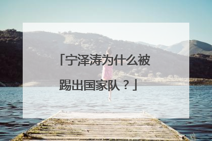 宁泽涛为什么被踢出国家队?