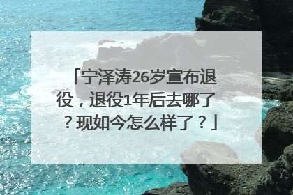 宁泽涛26岁宣布退役,退役1年后去哪了?现如今怎么样了?