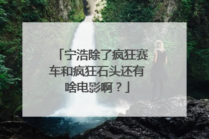 宁浩除了疯狂赛车和疯狂石头还有啥电影啊?