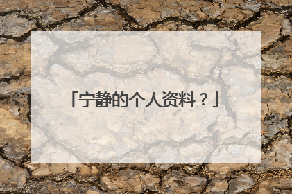 宁静的个人资料？