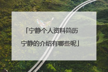 宁静个人资料简历 宁静的介绍有哪些呢