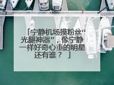 宁静机场摸粉丝“光腿神器”，像宁静一样好奇心重的明星还有谁？​