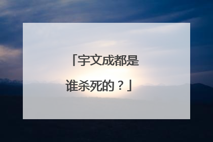 宇文成都是谁杀死的？