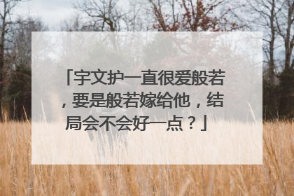 宇文护一直很爱般若,要是般若嫁给他,结局会不会好一点?