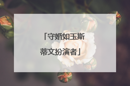 守婚如玉斯蒂文扮演者