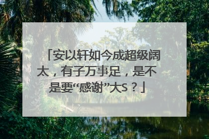 安以轩如今成超级阔太,有子万事足,是不是要“感谢”大S?