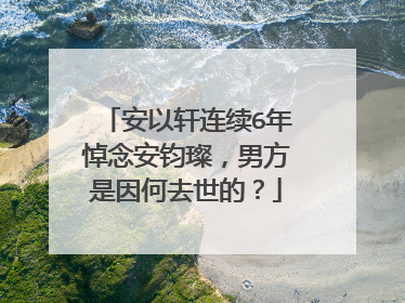 安以轩连续6年悼念安钧璨，男方是因何去世的？