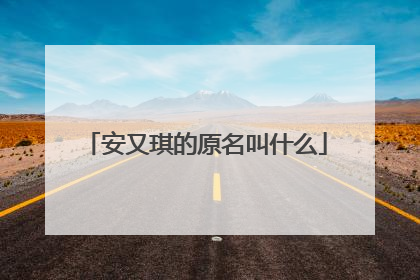 安又琪的原名叫什么