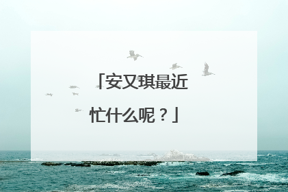 安又琪最近忙什么呢?
