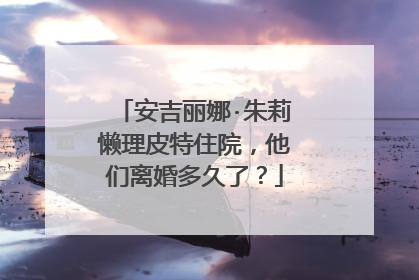 安吉丽娜·朱莉懒理皮特住院,他们离婚多久了?
