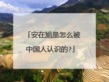 安在旭是怎么被中国人认识的?