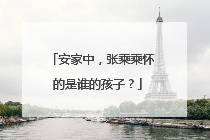 安家中，张乘乘怀的是谁的孩子？