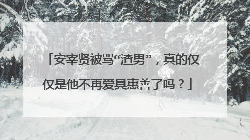安宰贤被骂“渣男”，真的仅仅是他不再爱具惠善了吗？