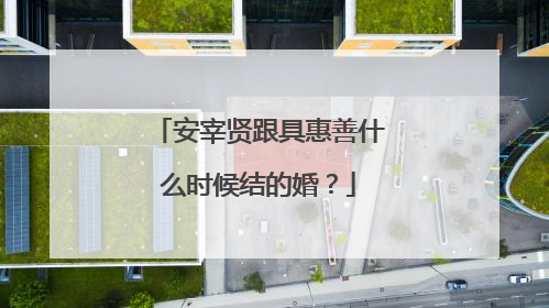 安宰贤跟具惠善什么时候结的婚？