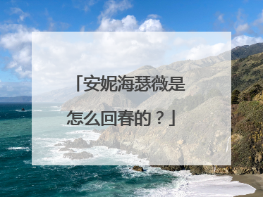 安妮海瑟薇是怎么回春的？
