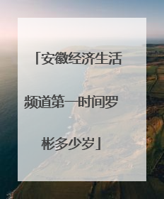安徽经济生活频道第一时间罗彬多少岁