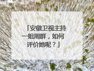 安徽卫视主持一姐周群，如何评价她呢？