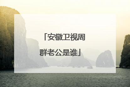 安徽卫视周群老公是谁