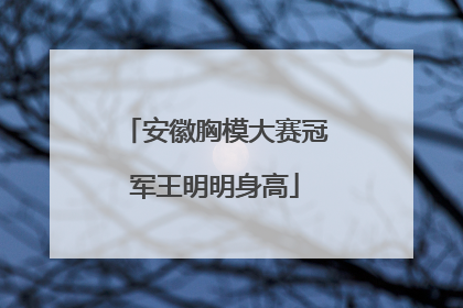 安徽胸模大赛冠军王明明身高