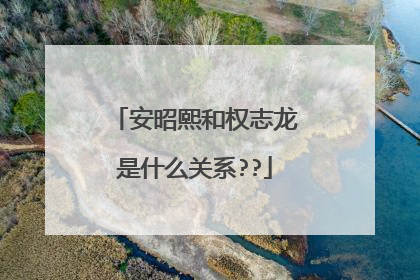 安昭熙和权志龙是什么关系??
