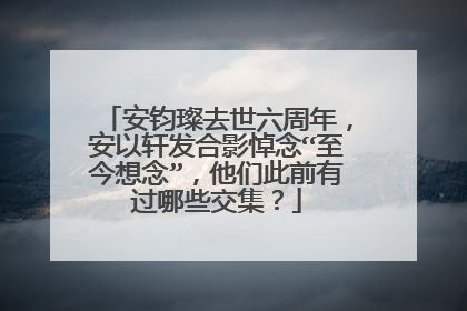 安钧璨去世六周年,安以轩发合影悼念“至今想念”,他们此前有过哪些交集?