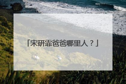 宋研霏爸爸哪里人?
