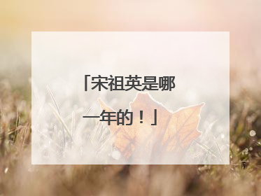 宋祖英是哪一年的！