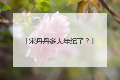 宋丹丹多大年纪了？