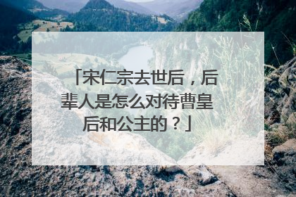 宋仁宗去世后,后辈人是怎么对待曹皇后和公主的?