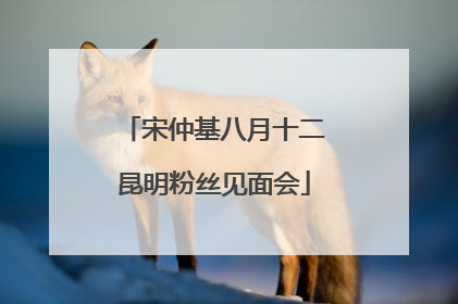 宋仲基八月十二昆明粉丝见面会