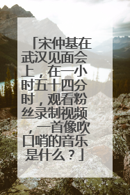 宋仲基在武汉见面会上，在一小时五十四分时，观看粉丝录制视频，一首像吹口哨的音乐是什么？