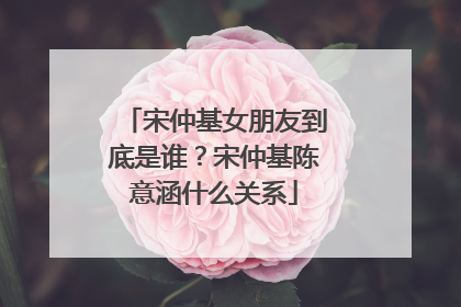 宋仲基女朋友到底是谁?宋仲基陈意涵什么关系