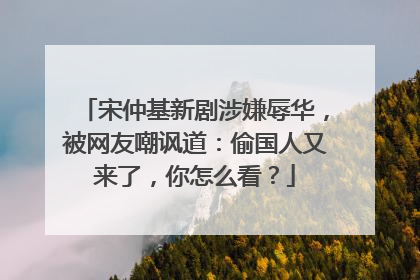 宋仲基新剧涉嫌辱华，被网友嘲讽道：偷国人又来了，你怎么看？