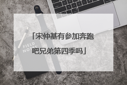 宋仲基有参加奔跑吧兄弟第四季吗