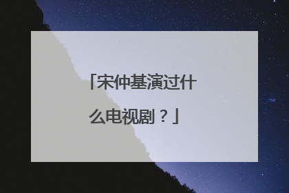 宋仲基演过什么电视剧?